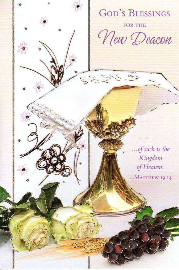 Greeting Card - God's Blessings for the New Deacon GC52003