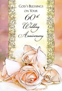 Greeting Card - God's Blessings on Your 60th Wedding Anniversary