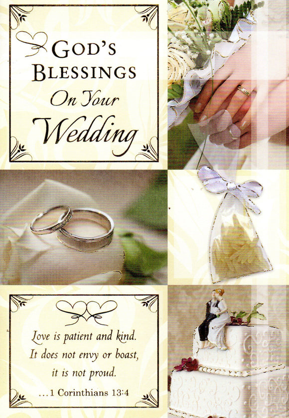 Greeting Card - God's Blessings on Your Wedding GC37113