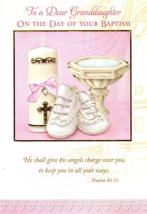 Greeting Card - To a Dear Graddaughter on the Day of Your Baptism GC37117