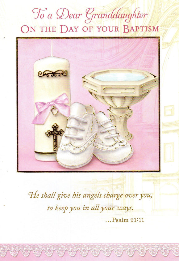 Greeting Card - To a Dear Graddaughter on the Day of Your Baptism GC37117