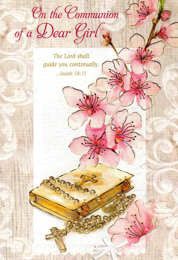 Greeting Card - On the Communion of a Dear Girl GC53018