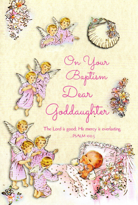 Greeing Card - On Your Baptism Dear Goddaughter GC52029