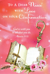 Greeting Card - To a Dear Niece with Love on Your Confirmation