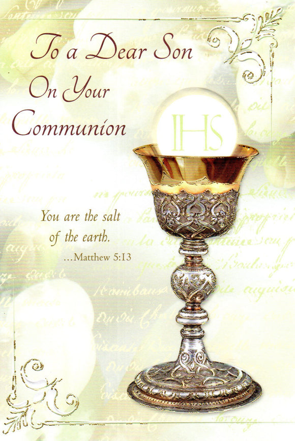 Greeting Card - To a Dear Son on Your Communion GC69087