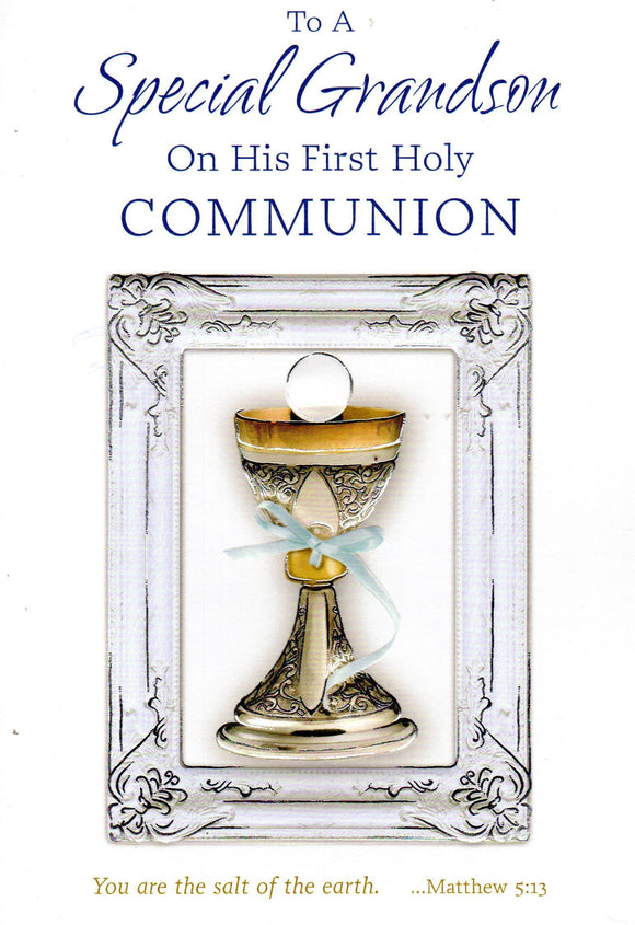 Greeting Card - A Communion Prayer to a Dear Grandson