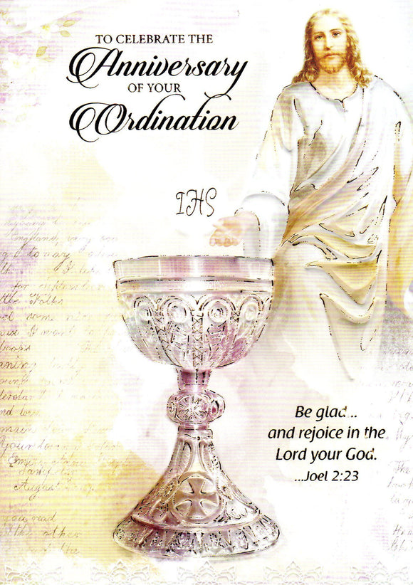 Greeting Card - To Celebrate the Anniversary of Your Ordination 25125