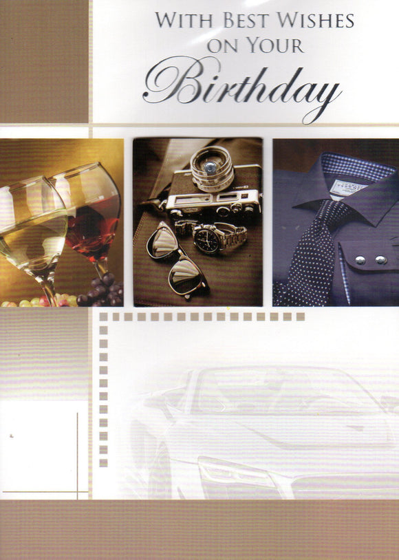 Greeting Card - With Best Wishes on Your Birthday Male 22147