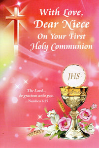 Greeting Card - With Love Dear Niece on Your First Holy Communion GC69039