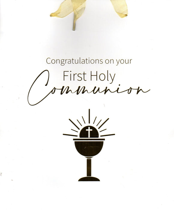 Gift Bag - First Holy Communion Congratulations Gold GBC5609