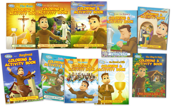 Brother Francis Complete Set of 20 DVDs and 16 Activity Books