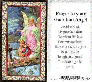 Holy Card - Guardian Angel Gilt-edge