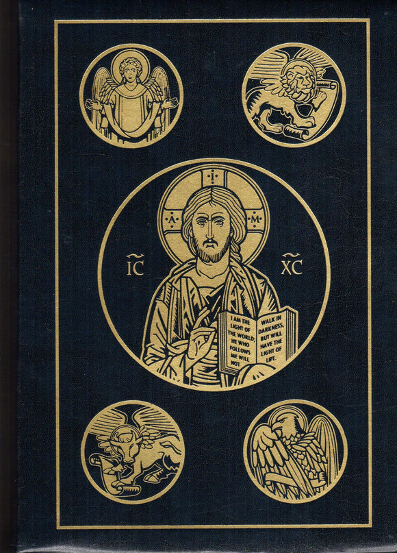 The Holy Bible RSV Ignatius Navy Large Print Leather