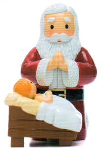 Statue - Santa Praying to Baby Jesus (Little Drops of Water)