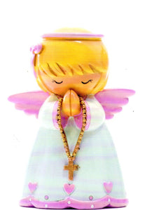 Statue - Guardian Angel with Rosay Pink (Little Drops of Water)