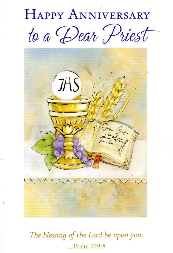 Greeting Card - Happy Anniversary to a Dear Priest