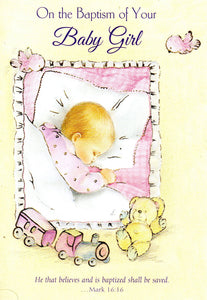 Greeting Card - On the Baptism of Your Baby Girl