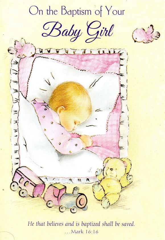 Greeting Card - On the Baptism of Your Baby Girl