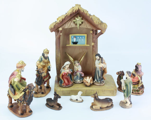 Nativity Set with Stable 110mm