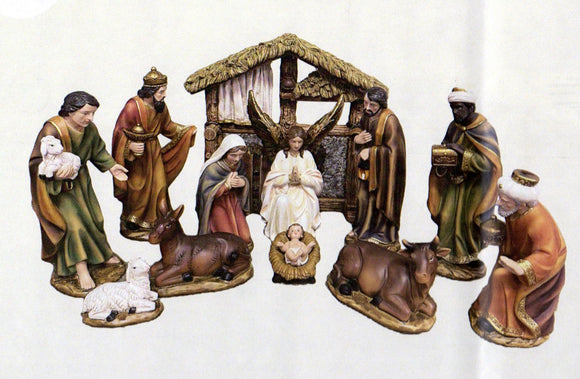 Nativity Set with stable - 12 Piece 300mm NS10229