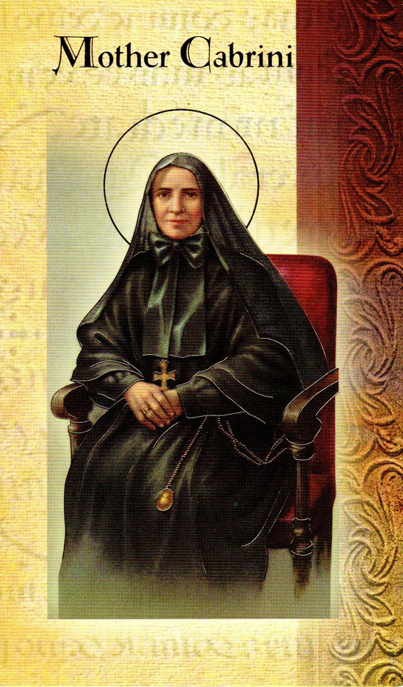 Prayer Card & Biography - Mother Cabrini