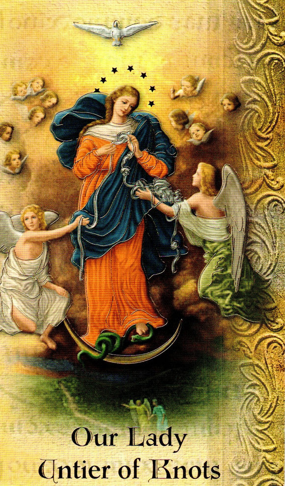 Prayer Card & Biography – Our Lady Untier of Knots