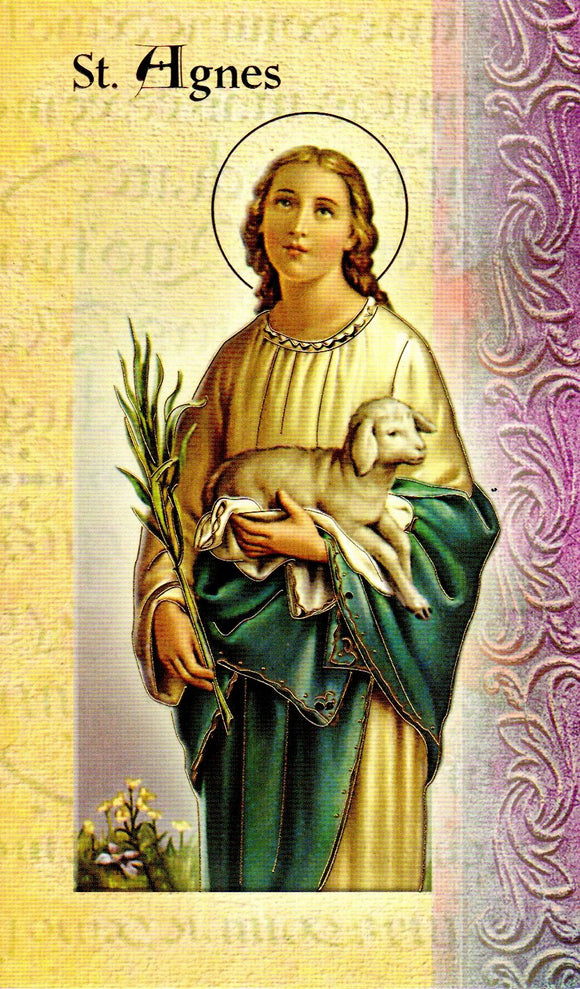 Prayer Card & Biography - St Agnes