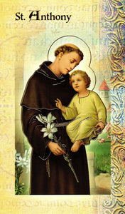 Prayer Card & Biography - St Anthony of Padua