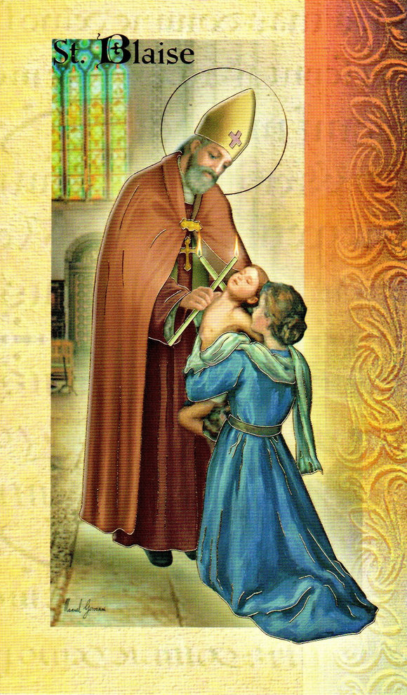 Prayer Card & Biography - St Blaise