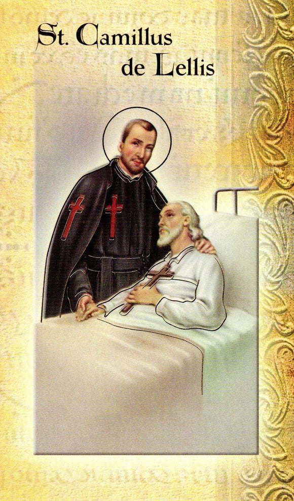 Prayer Card & Biography - St Camillus de Lellis