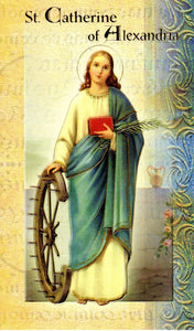 Prayer Card & Biography - St Catherina of Alexandria