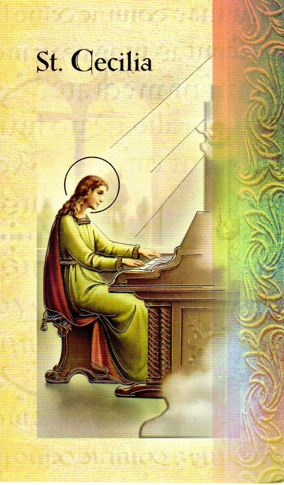 Prayer Card & Biography - St Cecilia