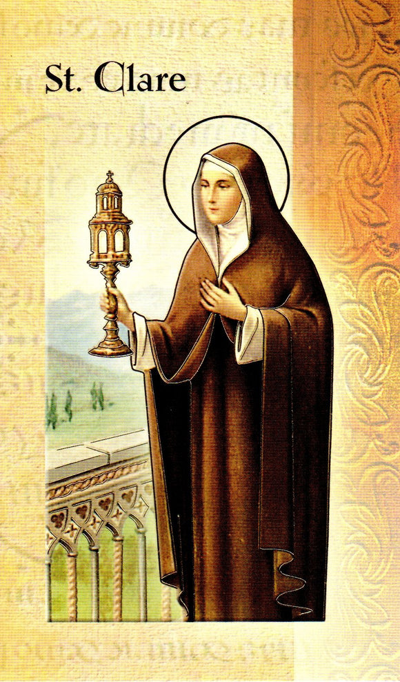 Prayer Card & Biography - St Clare