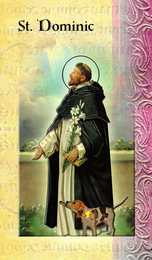 Prayer Card & Biography - St Dominic