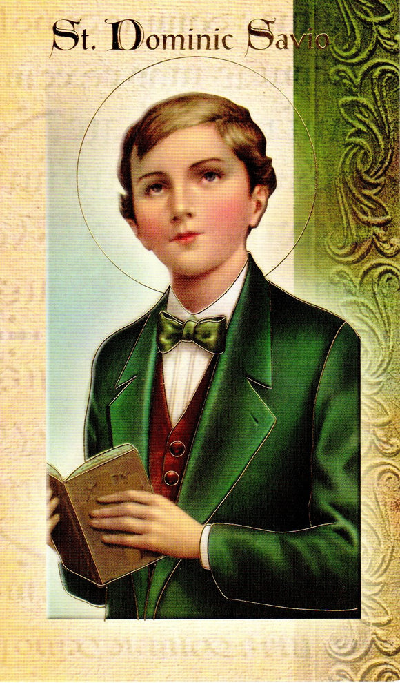 Prayer Card & Biography - St Dominic Savio