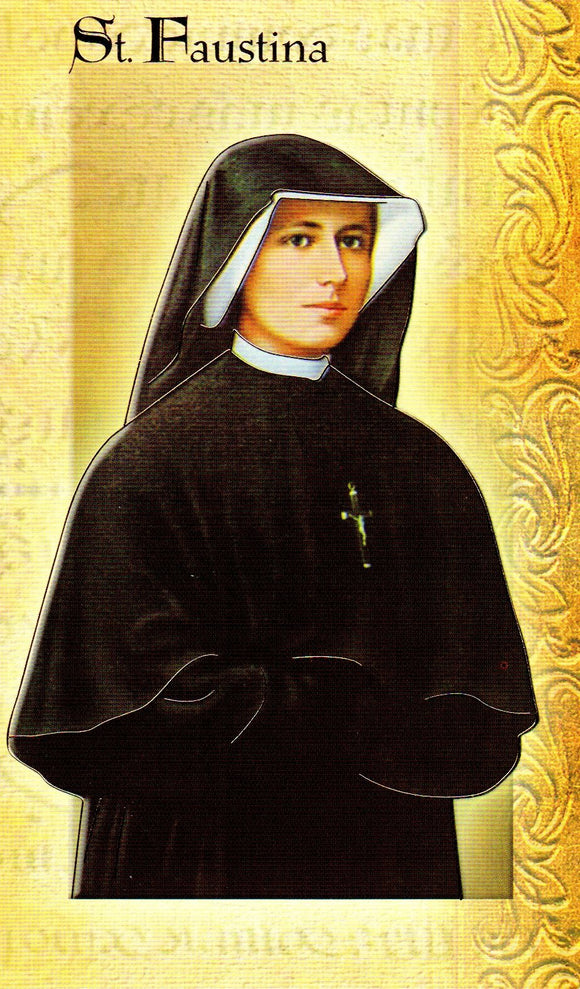 Prayer Card & Biography - St Faustina