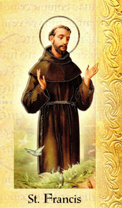 Prayer Card & Biography - St Francis of Assisi