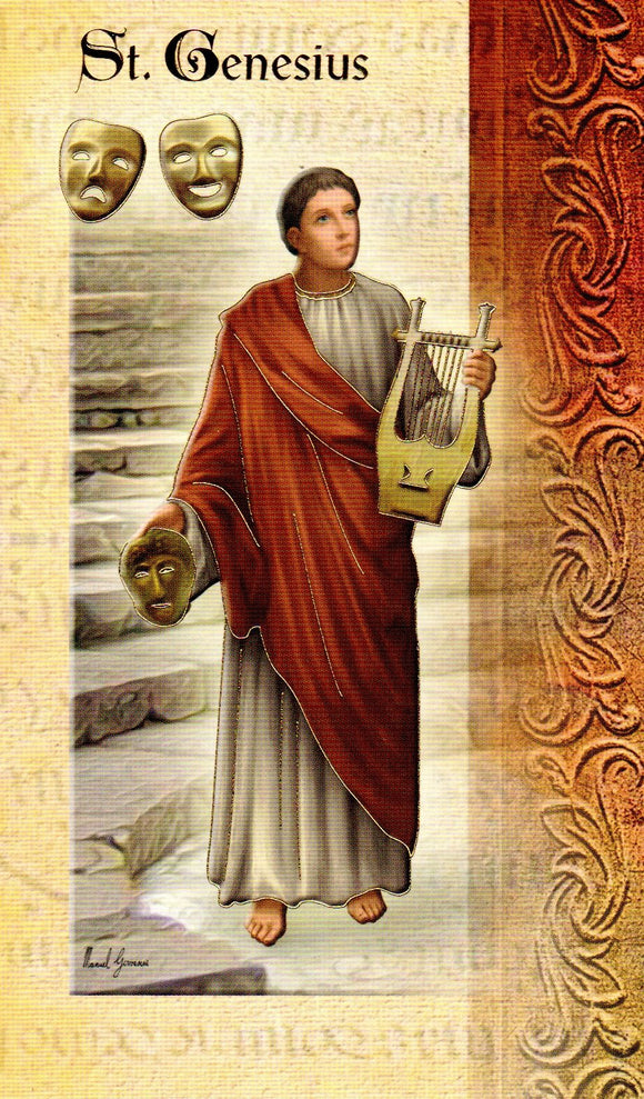 Prayer Card & Biography - St Genesius