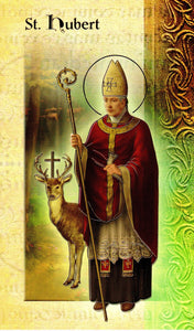 Prayer Card & Biography - St Hubert