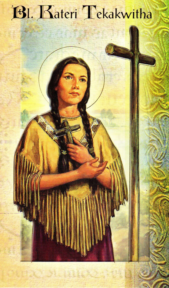 Prayer Card & Biography - St Kateri Tekakwitha