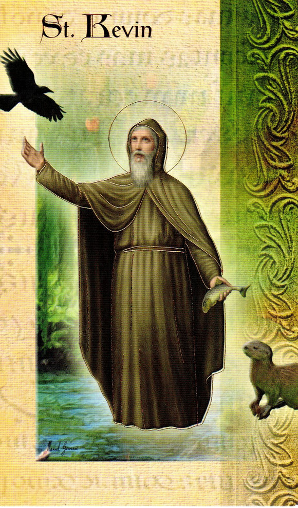 Prayer Card & Biography - St Kevin