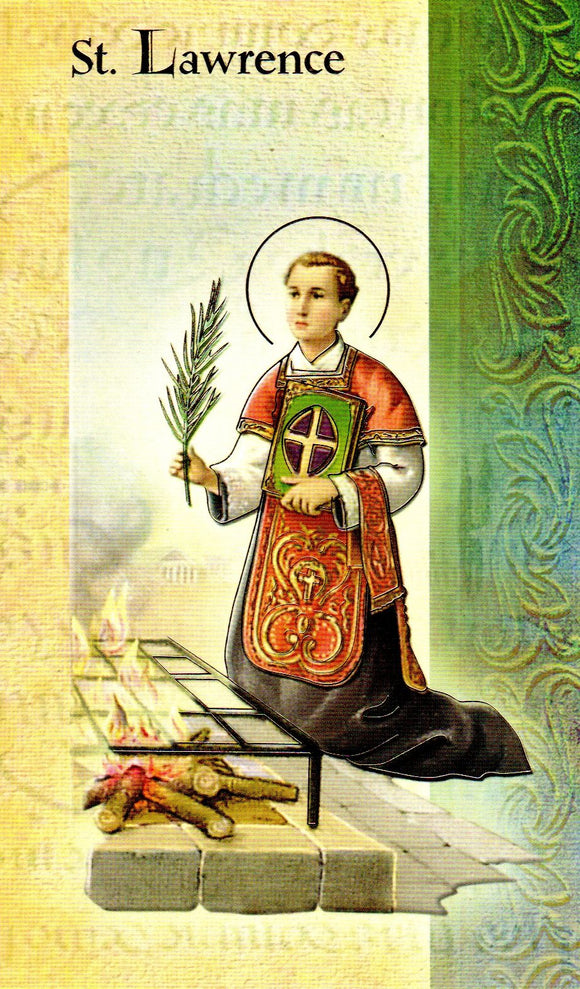 Prayer Card & Biography - Saint Lawrence