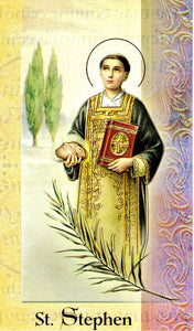 Prayer Card & Biography - St Stephen