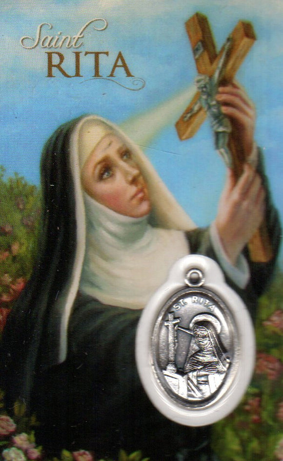 Holy Card - Laminated with Quality Medal St Rita
