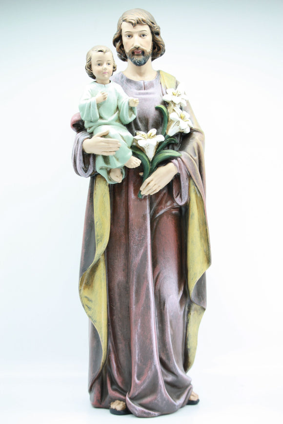 Statue - St Joseph Carrying the Child Jesus 100mm