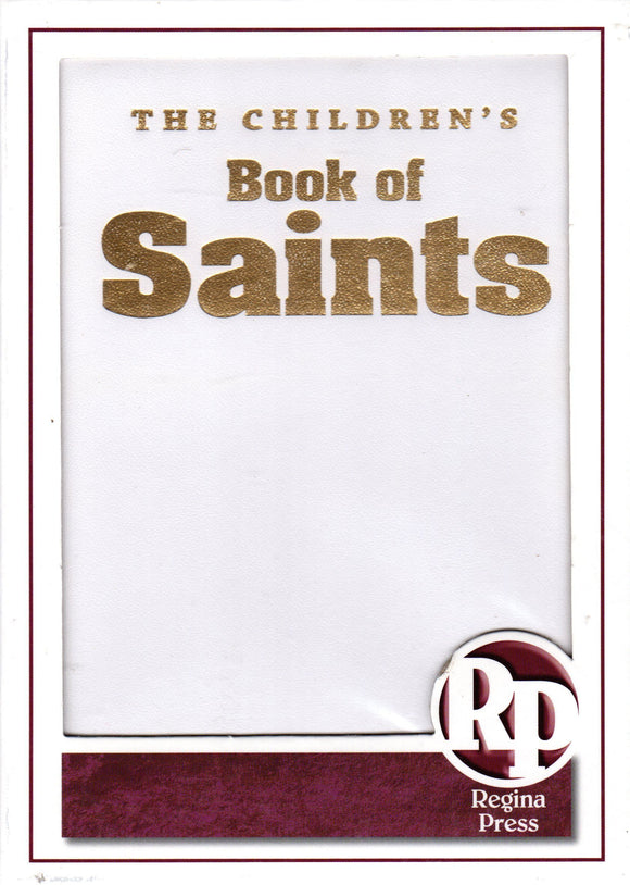 Children's Book of Saints - White Imitation Leather Gift Box