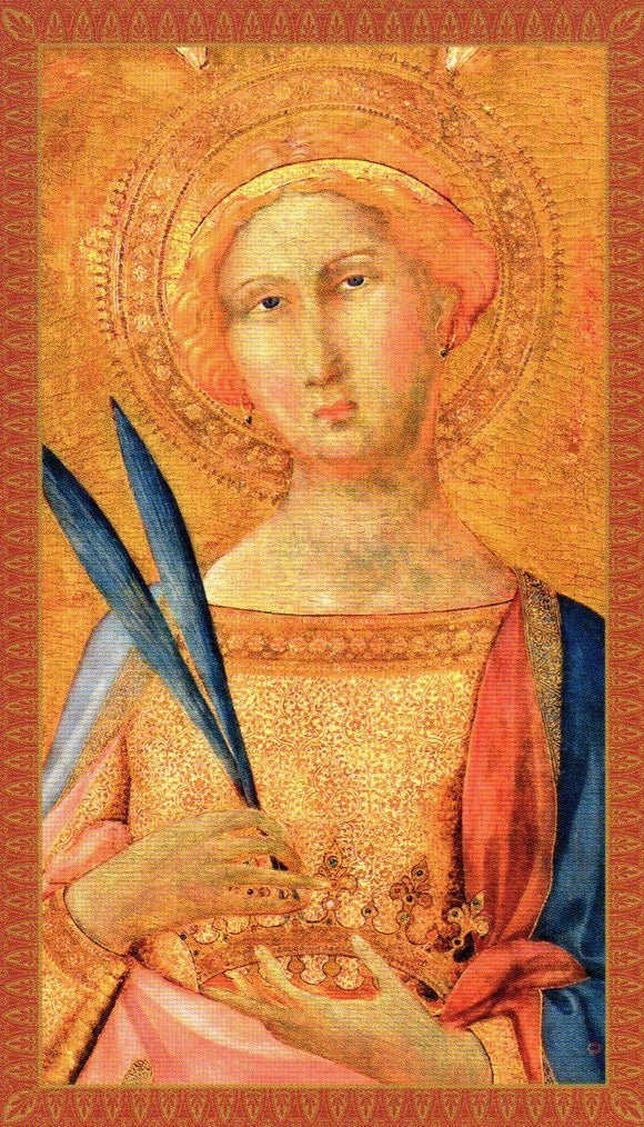 Holy Card - St Corona (Patron Saint of Epidemic Victims