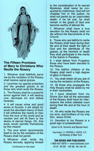 The Fifteen Promises of Mary to Christians Who Recite the Rosary Bookmark